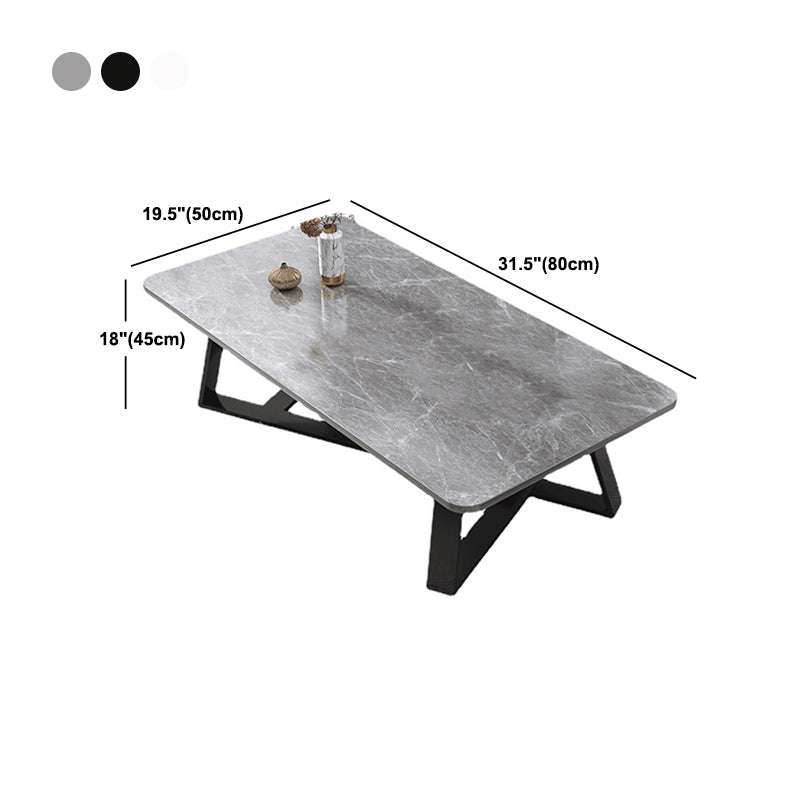 17.72" Tall Glam Style Coffee Cocktail Table Slate Rectangular Coffee Table Clearhalo 'Coffee & Accent Tables' 'Coffee Tables' 'coffee_tables' 'furn' 'furn_coffee_tables' 'Furniture' 'Living Room Furniture' 5728254