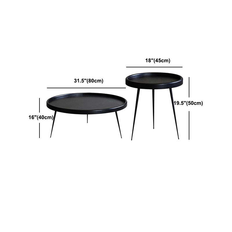 Scandinavian 3 Legs Coffee Cocktail Table Round Wooden Coffee Table for Living Room Clearhalo 'Coffee & Accent Tables' 'Coffee Tables' 'coffee_tables' 'furn' 'furn_coffee_tables' 'Furniture' 'Living Room Furniture' 5728272