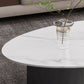 Glam Slate Coffee Cocktail Table Frame Oval Coffee Table for Home Clearhalo 'Coffee & Accent Tables' 'Coffee Tables' 'coffee_tables' 'furn' 'furn_coffee_tables' 'Furniture' 'Living Room Furniture' 5728279