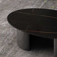 Glam Slate Coffee Cocktail Table Frame Oval Coffee Table for Home Clearhalo 'Coffee & Accent Tables' 'Coffee Tables' 'coffee_tables' 'furn' 'furn_coffee_tables' 'Furniture' 'Living Room Furniture' 5728280