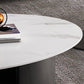 Glam Slate Coffee Cocktail Table Frame Oval Coffee Table for Home Clearhalo 'Coffee & Accent Tables' 'Coffee Tables' 'coffee_tables' 'furn' 'furn_coffee_tables' 'Furniture' 'Living Room Furniture' 5728281