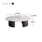 Glam Slate Coffee Cocktail Table Frame Oval Coffee Table for Home Clearhalo 'Coffee & Accent Tables' 'Coffee Tables' 'coffee_tables' 'furn' 'furn_coffee_tables' 'Furniture' 'Living Room Furniture' 5728286