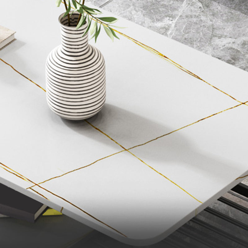 Glam Frame Coffee Table Slate Rectangular Coffee Table for Living Room Clearhalo 'Coffee & Accent Tables' 'Coffee Tables' 'coffee_tables' 'furn' 'furn_coffee_tables' 'Furniture' 'Living Room Furniture' 5728292