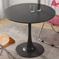 Mesa de centro con pedestal escandinavo, mesa redonda de cóctel de madera para sala de estar