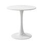 Mesa de centro con pedestal escandinavo, mesa redonda de cóctel de madera para sala de estar