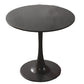 Mesa de centro con pedestal escandinavo, mesa redonda de cóctel de madera para sala de estar