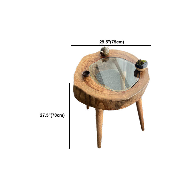 Scandinavian Wooden Coffee Table Free form 3 Legs Coffee Table Set for Living Room Clearhalo 'Coffee & Accent Tables' 'Coffee Tables' 'coffee_tables' 'furn' 'furn_coffee_tables' 'Furniture' 'Living Room Furniture' 5728444