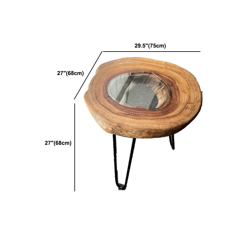 Scandinavian Wooden Coffee Table Free form 3 Legs Coffee Table Set for Living Room Clearhalo 'Coffee & Accent Tables' 'Coffee Tables' 'coffee_tables' 'furn' 'furn_coffee_tables' 'Furniture' 'Living Room Furniture' 5728447