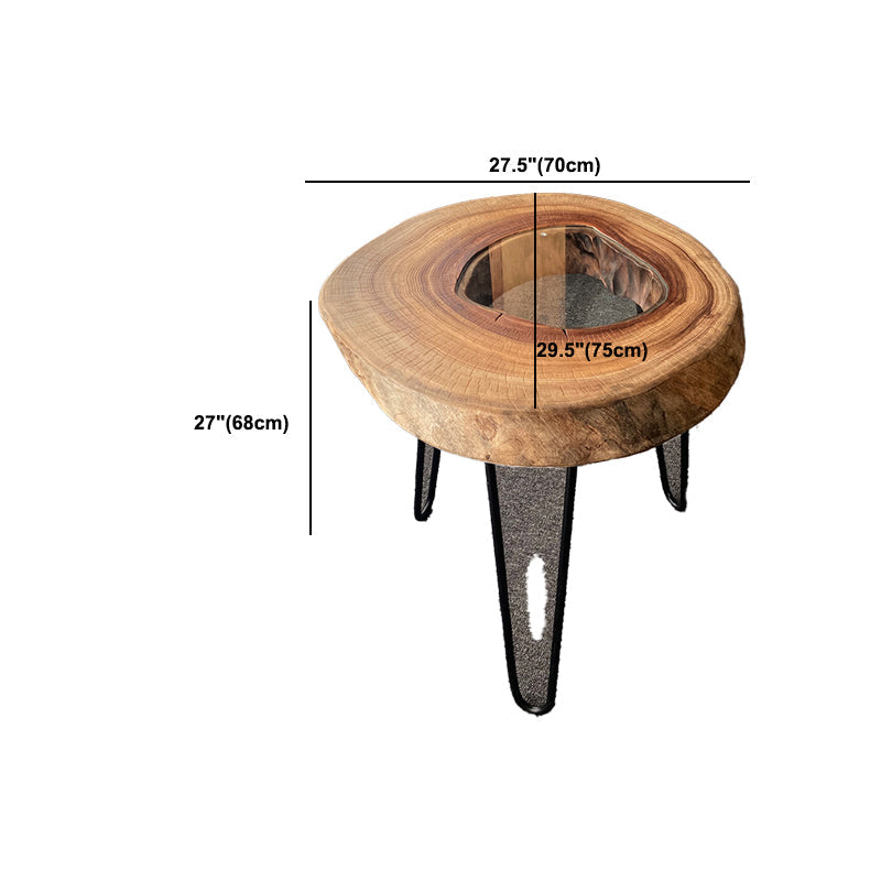 Scandinavian Wooden Coffee Table Free form 3 Legs Coffee Table Set for Living Room Clearhalo 'Coffee & Accent Tables' 'Coffee Tables' 'coffee_tables' 'furn' 'furn_coffee_tables' 'Furniture' 'Living Room Furniture' 5728450