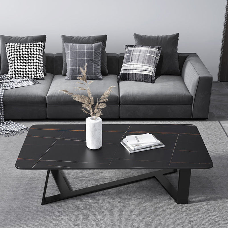 Single Slate Rectangle Coffee Table Modern Minimalist Coffee Table Clearhalo 'Coffee & Accent Tables' 'Coffee Tables' 'coffee_tables' 'furn' 'furn_coffee_tables' 'Furniture' 'Living Room Furniture' 5728496