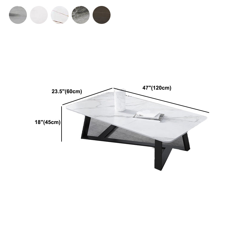 Single Slate Rectangle Coffee Table Modern Minimalist Coffee Table Clearhalo 'Coffee & Accent Tables' 'Coffee Tables' 'coffee_tables' 'furn' 'furn_coffee_tables' 'Furniture' 'Living Room Furniture' 5728500