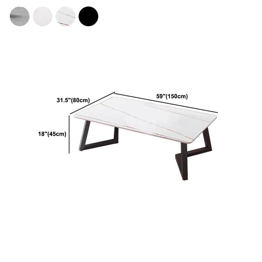 Single Slate Rectangle Coffee Table Modern Minimalist Coffee Table