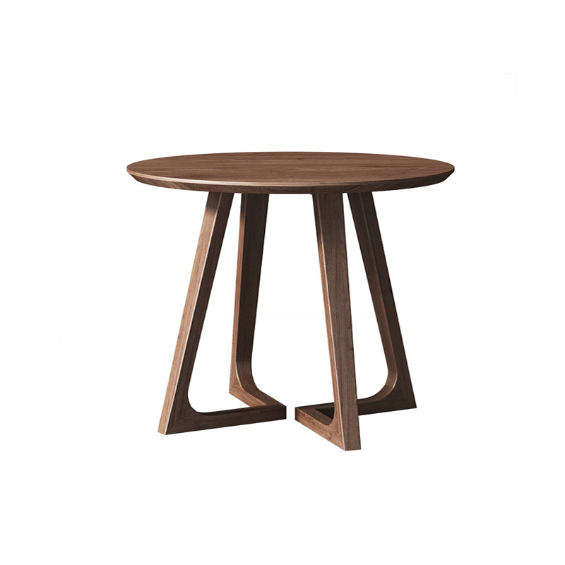 25.6" Tall Scandinavian Sofa Side Accent Table Wooden Round Side End Table