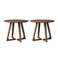 25.6" Tall Scandinavian Sofa Side Accent Table Wooden Round Side End Table