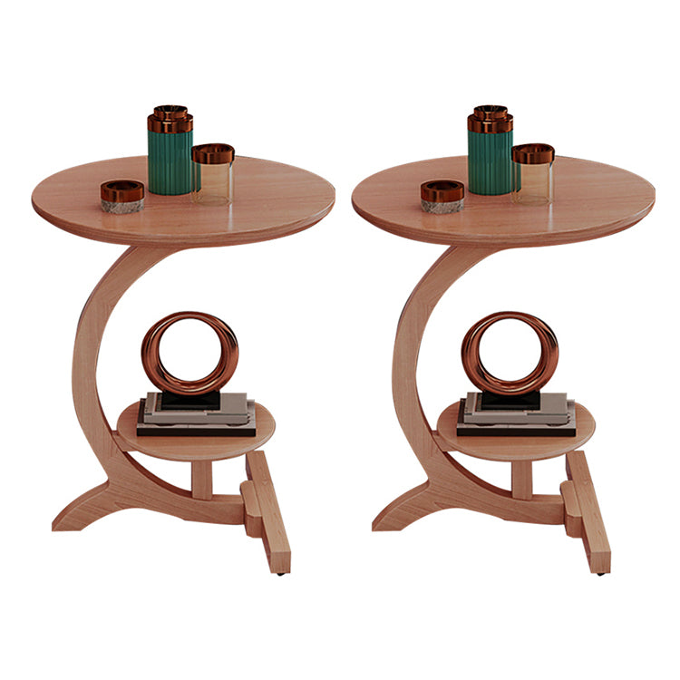 23,6 "tavolo da divano rotondo in legno in legno in legno in stile 23.6"