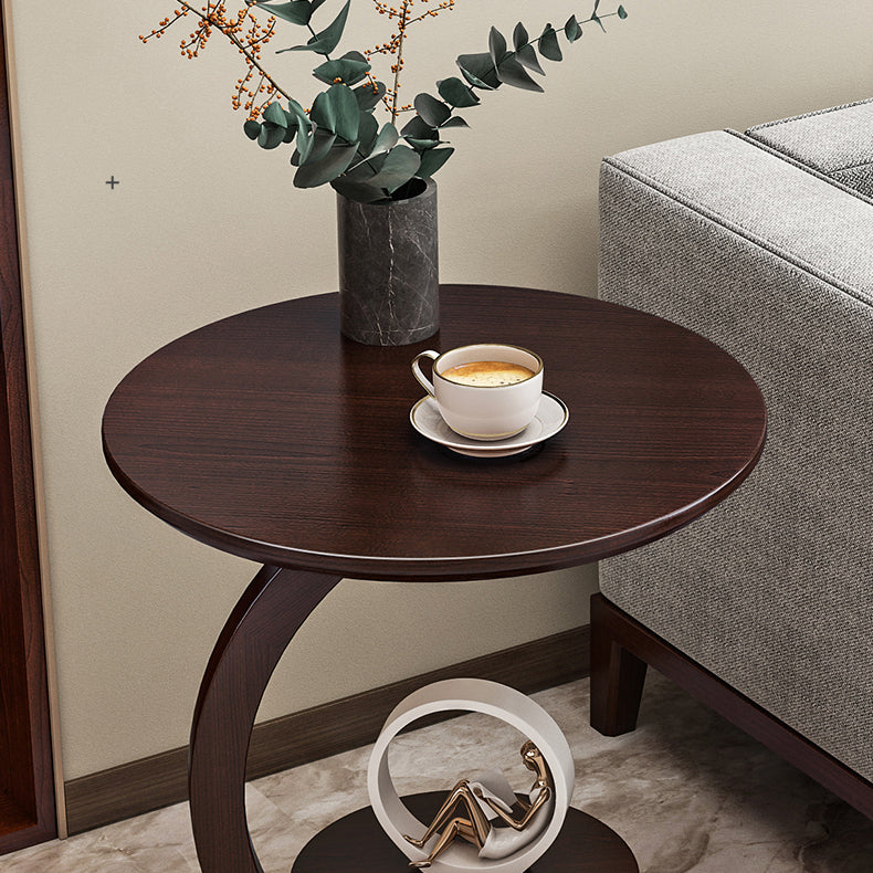 23,6 "tavolo da divano rotondo in legno in legno in legno in stile 23.6"