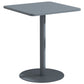 Medieval Modern Style Pedestal Base Design Square Metal Table Side Table Grey 1 Clearhalo 'Coffee & Accent Tables' 'End & Side Tables' 'end_side_tables' 'furn' 'furn_end_side_tables' 'Furniture' 'Living Room Furniture' 5728982
