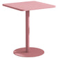 Medieval Modern Style Pedestal Base Design Square Metal Table Side Table Pink 1 Clearhalo 'Coffee & Accent Tables' 'End & Side Tables' 'end_side_tables' 'furn' 'furn_end_side_tables' 'Furniture' 'Living Room Furniture' 5728988