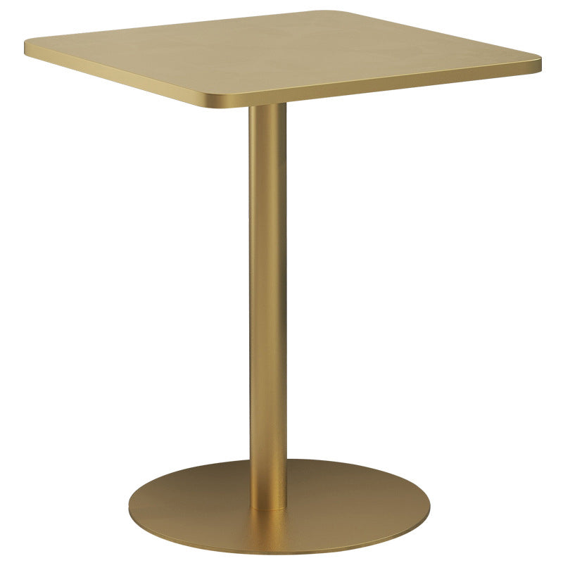 Medieval Modern Style Pedestal Base Design Square Metal Table Side Table Gold 1 Clearhalo 'Coffee & Accent Tables' 'End & Side Tables' 'end_side_tables' 'furn' 'furn_end_side_tables' 'Furniture' 'Living Room Furniture' 5728996