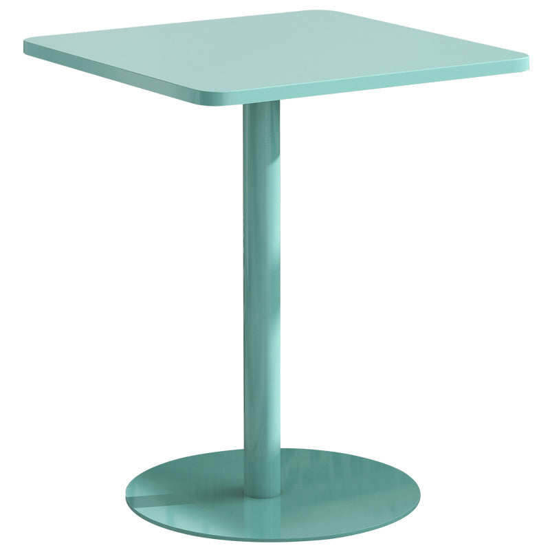 Medieval Modern Style Pedestal Base Design Square Metal Table Side Table Fruit Green 1 Clearhalo 'Coffee & Accent Tables' 'End & Side Tables' 'end_side_tables' 'furn' 'furn_end_side_tables' 'Furniture' 'Living Room Furniture' 5728999