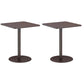Medieval Modern Style Pedestal Base Design Square Metal Table Side Table Coffee 2 Clearhalo 'Coffee & Accent Tables' 'End & Side Tables' 'end_side_tables' 'furn' 'furn_end_side_tables' 'Furniture' 'Living Room Furniture' 5729012