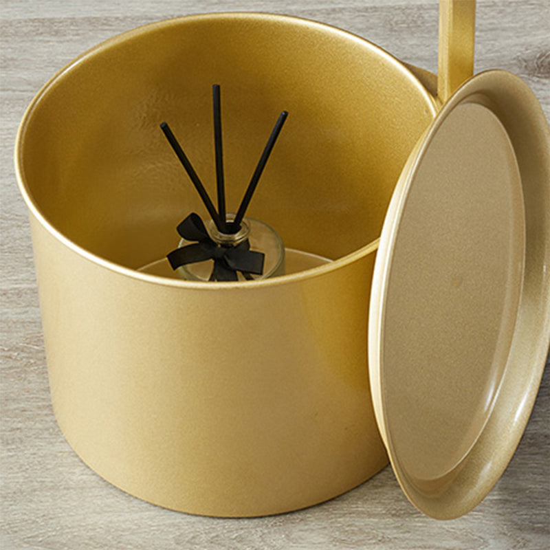 Table d'appoint rond moderne à rond / fer 22 "Table d'extrémité abstraite de haut avec stockage