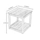 21.65"/23.62" Tall Wood End Table Walnut Square Side Table with Shelf