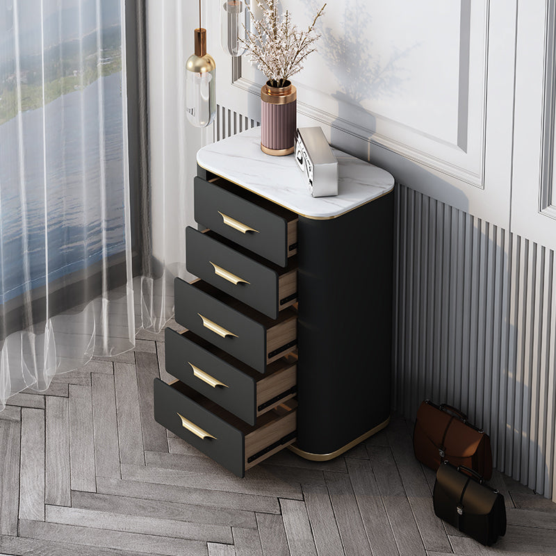 31,5 "H Armoire à buffet de salon Glam Buffet Server Armoire avec tiroirs en bois