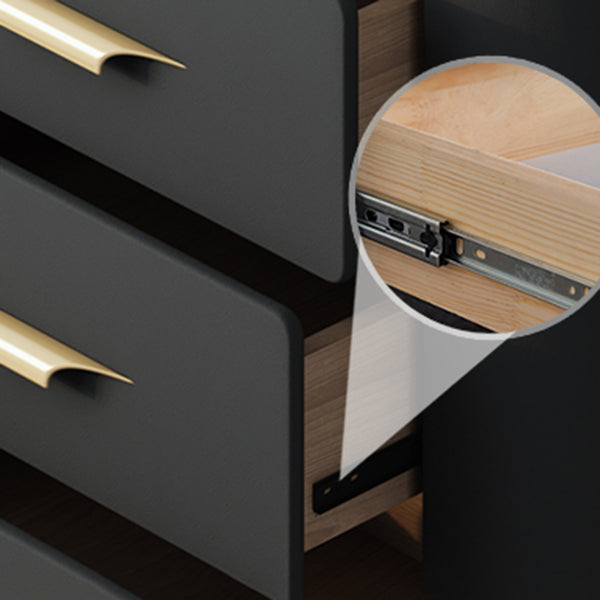 31,5 "H Armoire à buffet de salon Glam Buffet Server Armoire avec tiroirs en bois