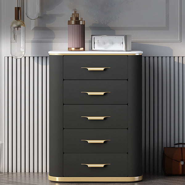 31,5 "H Armoire à buffet de salon Glam Buffet Server Armoire avec tiroirs en bois