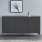 Grey Engineered Wood Sideboard Modern Stone Countertop Buffet with Drawer for Dining Room Clearhalo 'buffet_sideboard' 'Buffets & Sideboards' 'furn' 'furn_buffet_sideboard' 'Furniture' 'Kitchen & Dining Furniture' 5729247
