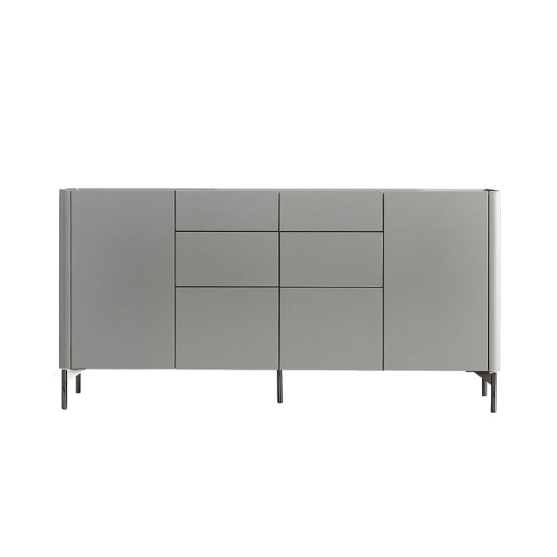 Grey Engineered Wood Sideboard Modern Stone Countertop Buffet with Drawer for Dining Room Clearhalo 'buffet_sideboard' 'Buffets & Sideboards' 'furn' 'furn_buffet_sideboard' 'Furniture' 'Kitchen & Dining Furniture' 5729256