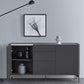 Grey Engineered Wood Sideboard Modern Stone Countertop Buffet with Drawer for Dining Room Clearhalo 'buffet_sideboard' 'Buffets & Sideboards' 'furn' 'furn_buffet_sideboard' 'Furniture' 'Kitchen & Dining Furniture' 5729262