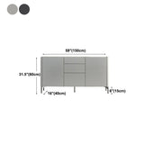 Grey Engineered Wood Sideboard Modern Stone Countertop Buffet with Drawer for Dining Room Clearhalo 'buffet_sideboard' 'Buffets & Sideboards' 'furn' 'furn_buffet_sideboard' 'Furniture' 'Kitchen & Dining Furniture' 5729264