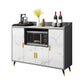 Modern Style Stone Buffet Sideboard Dining Room 38.5"H Buffet Server 47"L x 16"W x 39"H White Clearhalo 'buffet_sideboard' 'Buffets & Sideboards' 'furn' 'furn_buffet_sideboard' 'Furniture' 'Kitchen & Dining Furniture' 5729300