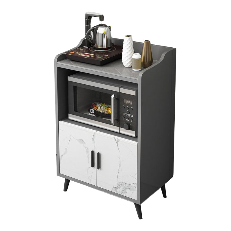 Modern Style Stone Buffet Sideboard Dining Room 38.5"H Buffet Server 24"L x 16"W x 39"H Grey Clearhalo 'buffet_sideboard' 'Buffets & Sideboards' 'furn' 'furn_buffet_sideboard' 'Furniture' 'Kitchen & Dining Furniture' 5729303