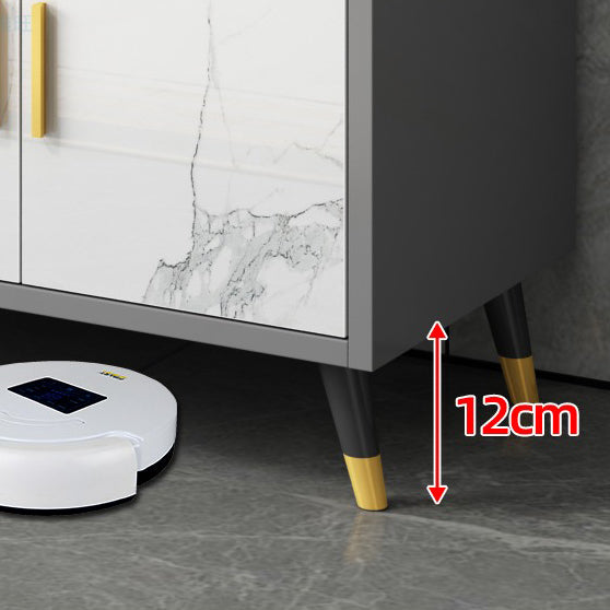 Modern Style Stone Buffet Sideboard Dining Room 38.5"H Buffet Server Clearhalo 'buffet_sideboard' 'Buffets & Sideboards' 'furn' 'furn_buffet_sideboard' 'Furniture' 'Kitchen & Dining Furniture' 5729306