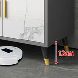 Modern Style Stone Buffet Sideboard Dining Room 38.5"H Buffet Server Clearhalo 'buffet_sideboard' 'Buffets & Sideboards' 'furn' 'furn_buffet_sideboard' 'Furniture' 'Kitchen & Dining Furniture' 5729306