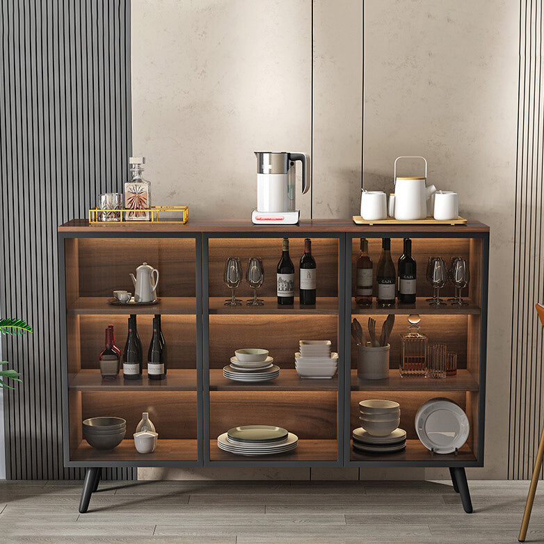 Sala da pranzo server di cucina contemporanea in legno porte in vetro buffet server