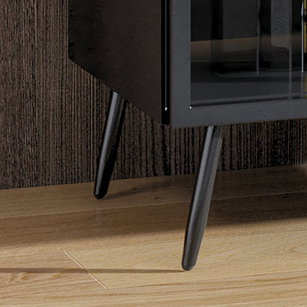 Sala da pranzo server di cucina contemporanea in legno porte in vetro buffet server