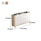 Sala da pranzo moderna a buffet in legno 33,4 "H 6 Server a buffet a 2 porte in bianco