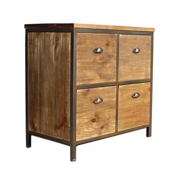 Server da pranzo a buffet in legno moderno 29,5 "Server a buffet in legno naturale