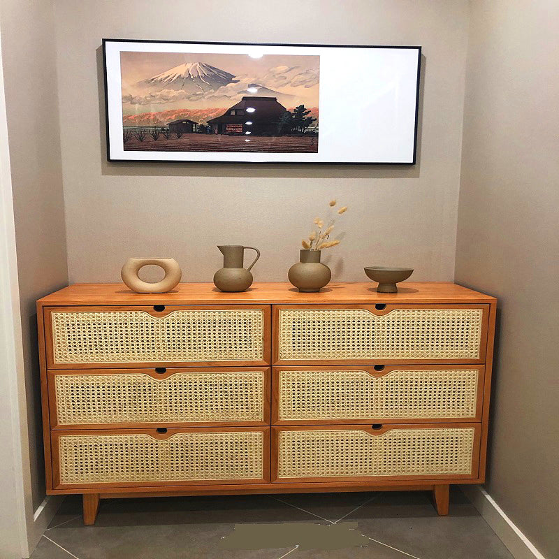 Gabinetto di sideboard del soggiorno rattan mobile moderno server buffet con cassetto