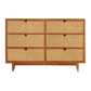 Gabinetto di sideboard del soggiorno rattan mobile moderno server buffet con cassetto