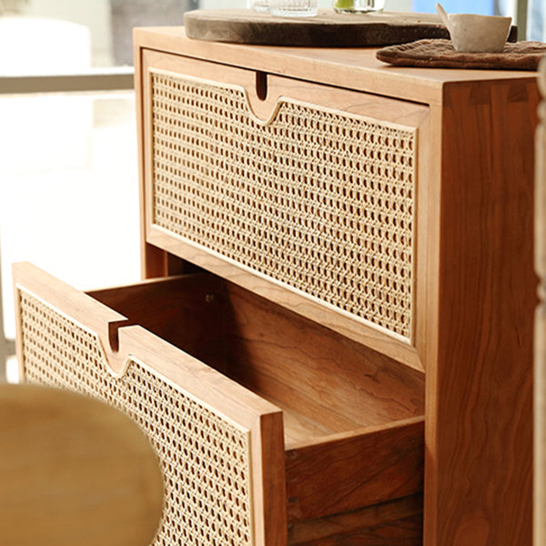 Gabinetto di sideboard del soggiorno rattan mobile moderno server buffet con cassetto