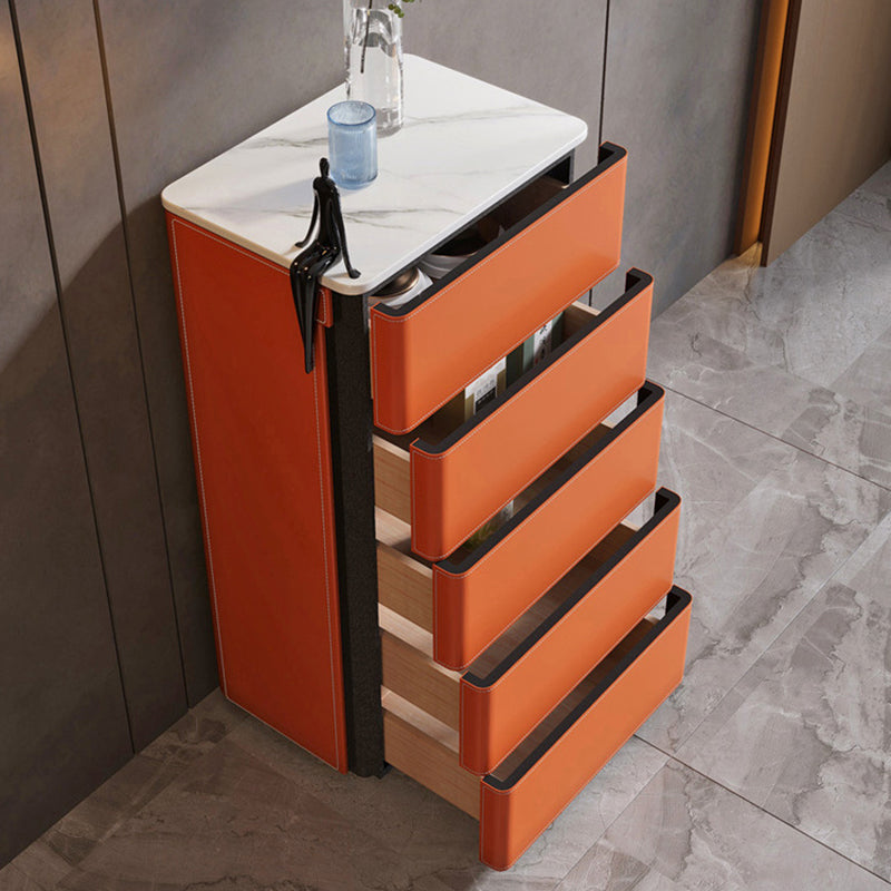 Tavolo di sideboard in pietra con cassetti in legno massiccio e deposito per soggiorno