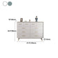 Sala da pranzo a buffet in legno in stile glam 35.4 "H 10-Drawer Buffet Server