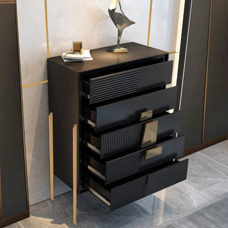 Modern Wood Buffet Sideboard 5-Drawer Dining Room Buffet Server 31.5"L x 15.7"W x 47"H Clearhalo 'buffet_sideboard' 'Buffets & Sideboards' 'furn' 'furn_buffet_sideboard' 'Furniture' 'Kitchen & Dining Furniture' 5729554