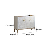 Glam soggiorno a buffet da pranzo ingegnerizzato in legno e armadi in metallo tavolo