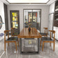 Black Metal Sled Base Table Industrial Dining Site Table with Wood Top Clearhalo 'Dining Tables & Seating' 'Dining Tables' 'dining_table' 'furn' 'furn_dining_table' 'Furniture' 'Kitchen & Dining Furniture' 5729727